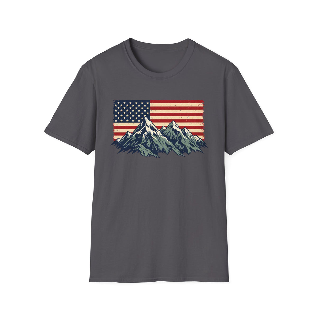 American Flag Mountains Tee