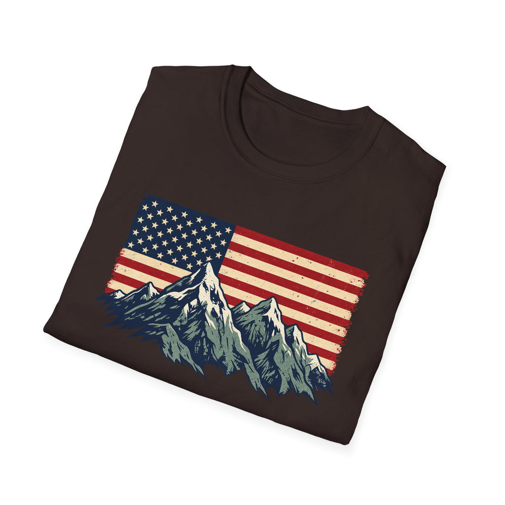 American Flag Mountains Tee