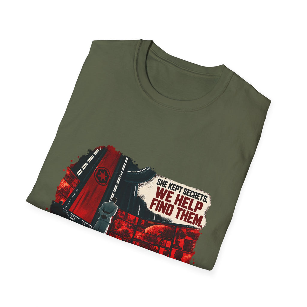 She Kept Secrets. We Help Find Them. Tee