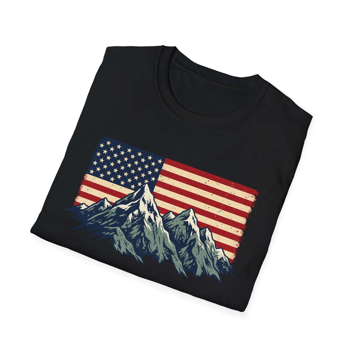 American Flag Mountains Tee