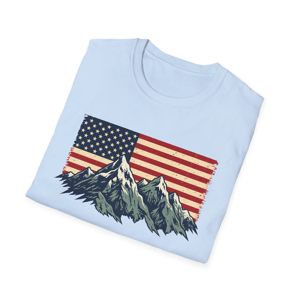 American Flag Mountains Tee