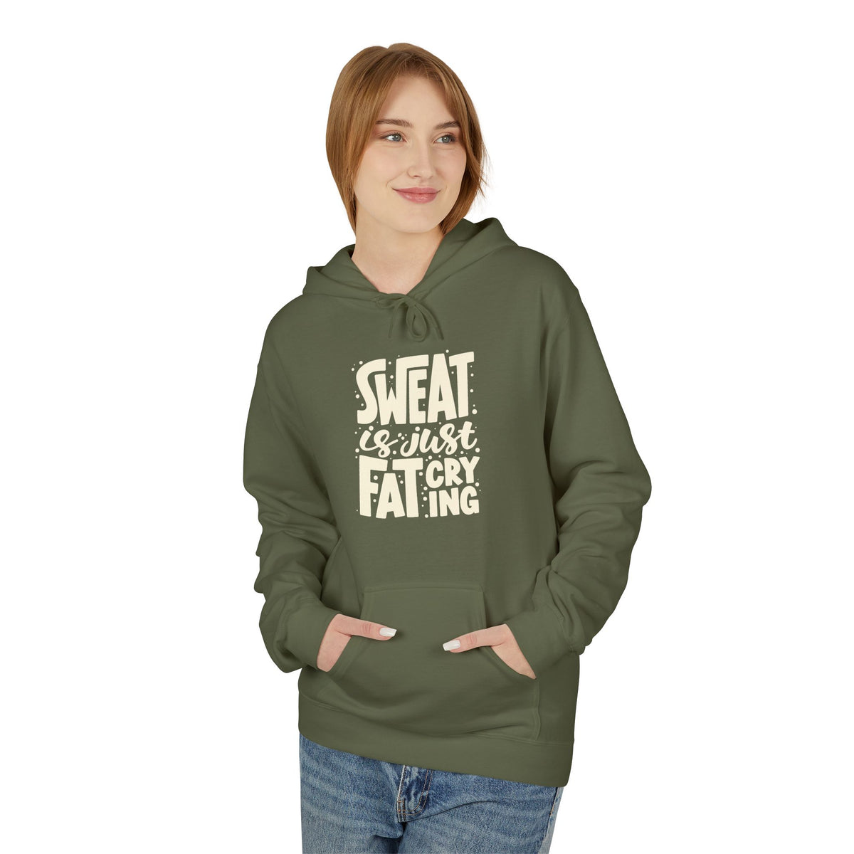 Sweat Is Just Fat Crying Hoodie