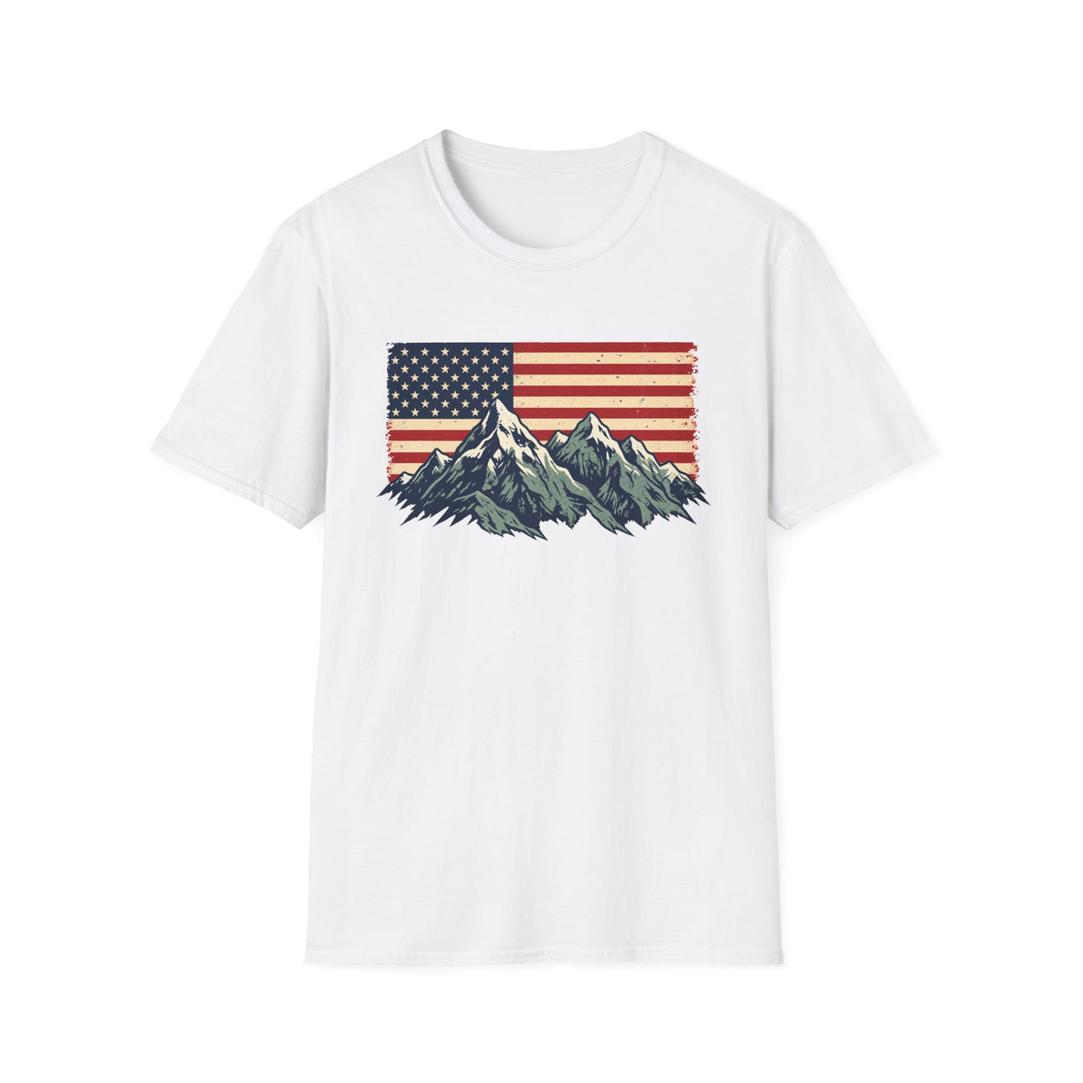 American Flag Mountains Tee