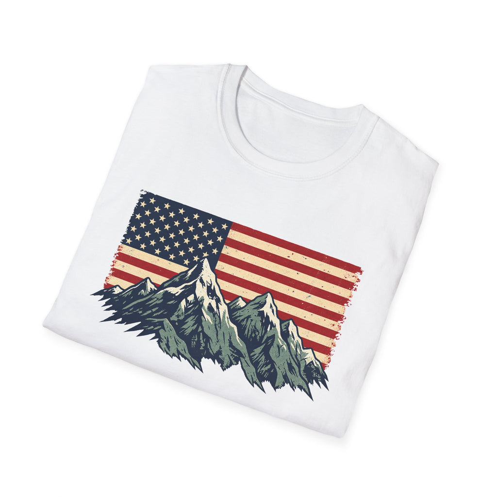 American Flag Mountains Tee