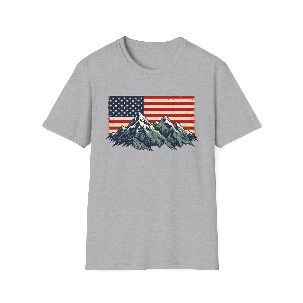 American Flag Mountains Tee
