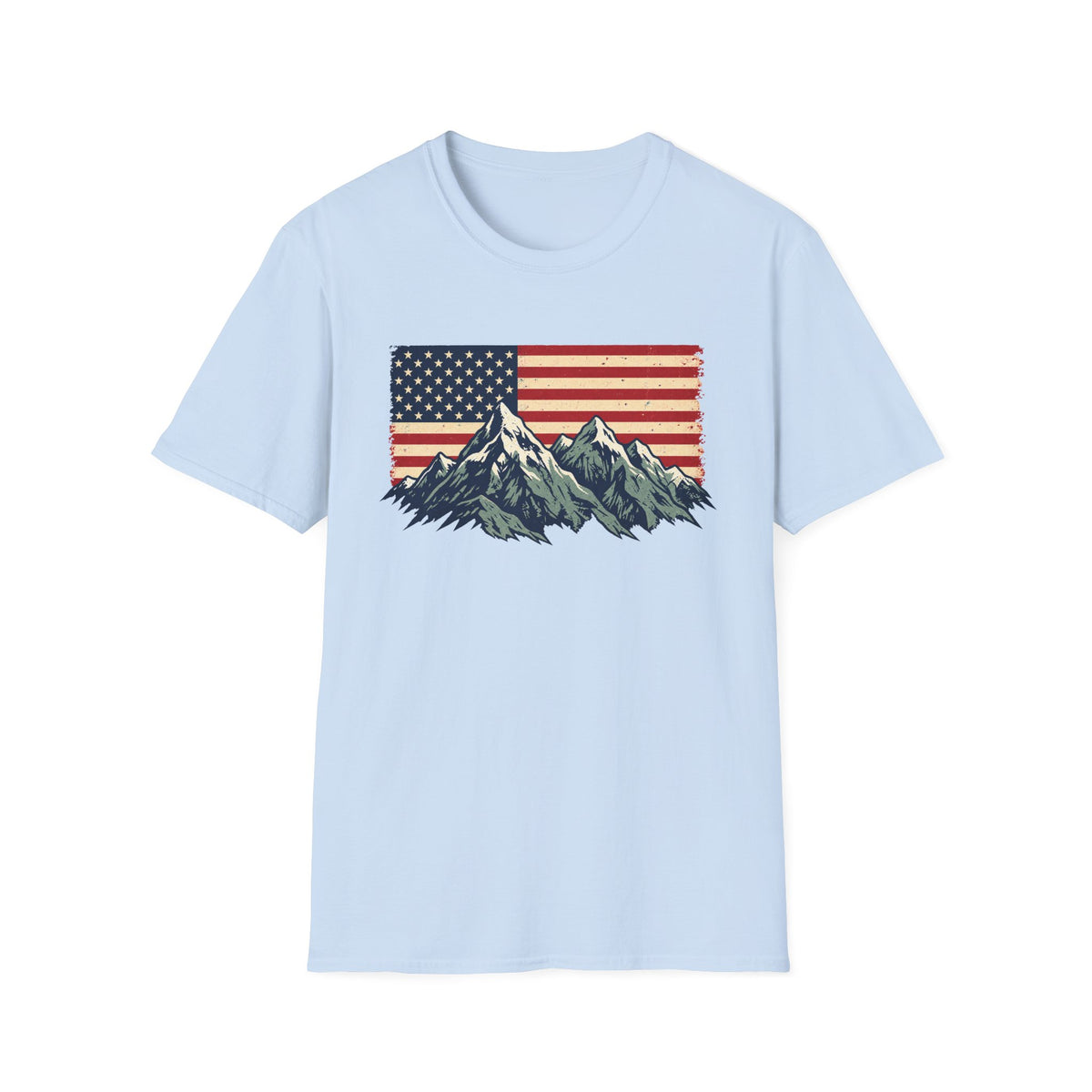American Flag Mountains Tee