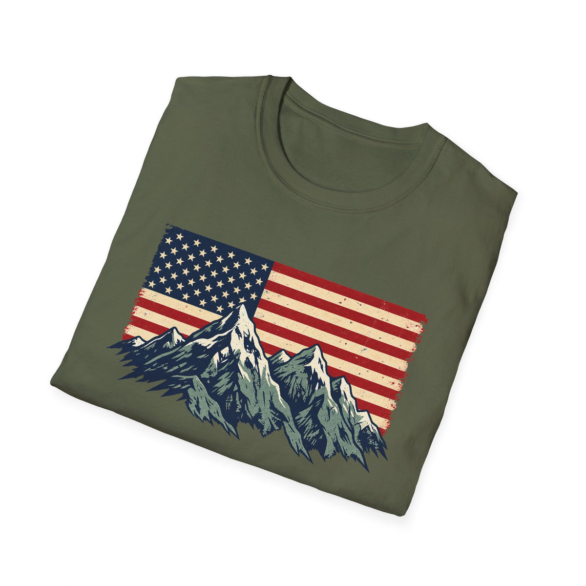 American Flag Mountains Tee