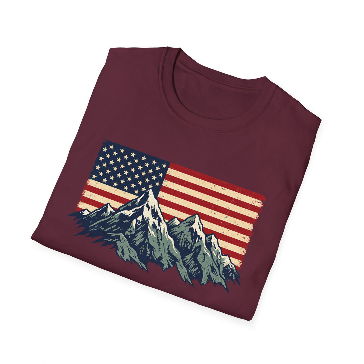 American Flag Mountains Tee