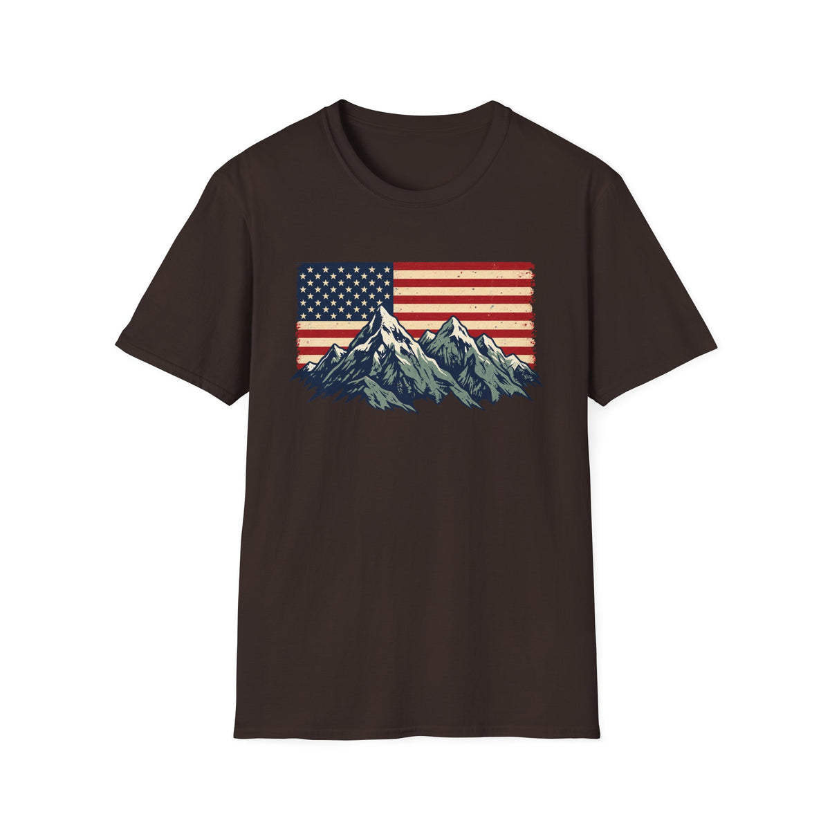 American Flag Mountains Tee